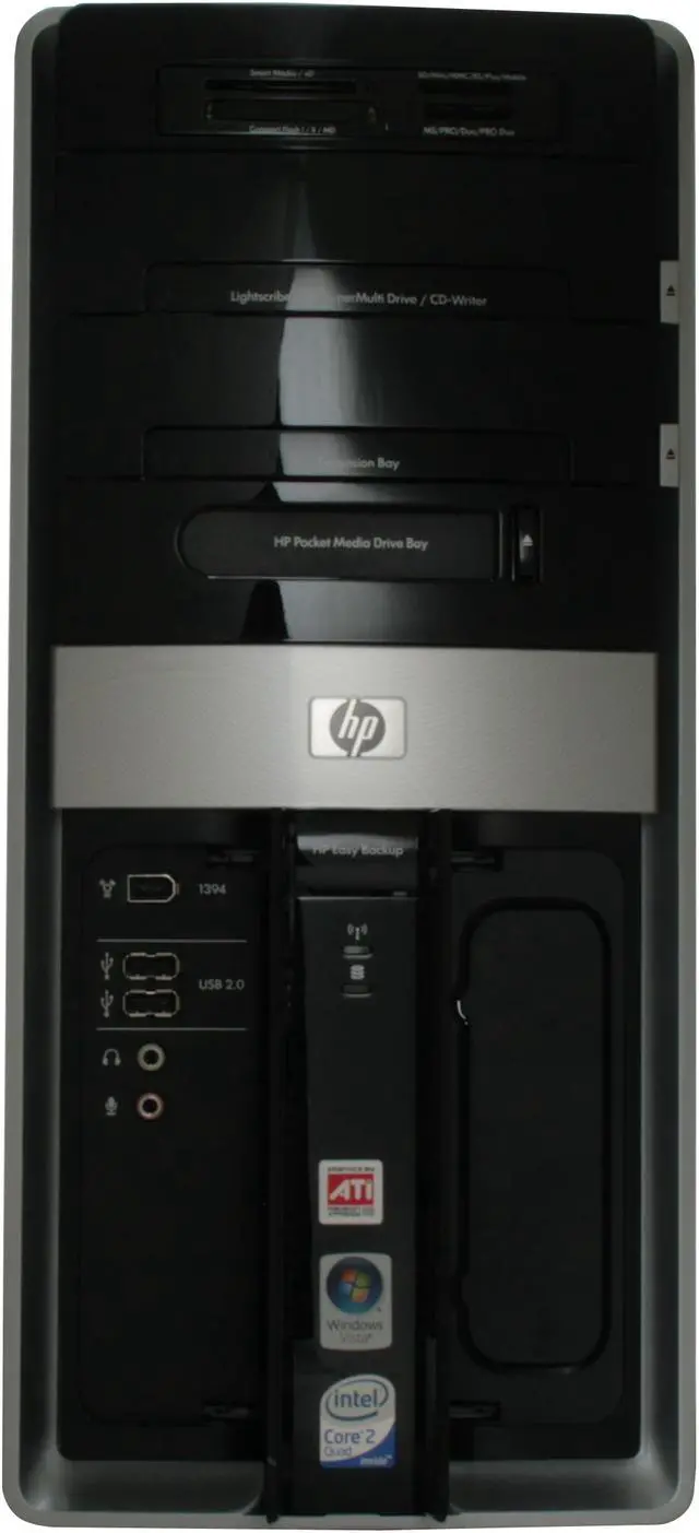 Alt view image 5 of 19 - HP Desktop PC Pavilion Elite M9550F(FQ560AA) Intel Core 2 Quad Q9300 8GB DDR2 1TB HDD ATI Radeon HD 4850 Windows Vista Home Premium 64-bit