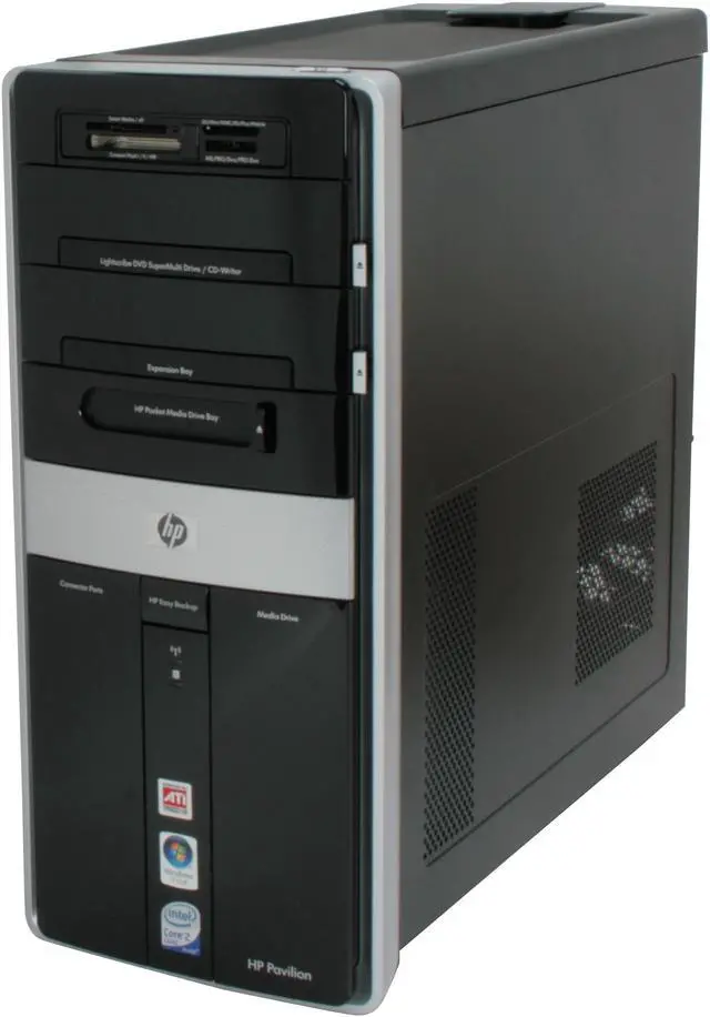 Alt view image 4 of 19 - HP Desktop PC Pavilion Elite M9550F(FQ560AA) Intel Core 2 Quad Q9300 8GB DDR2 1TB HDD ATI Radeon HD 4850 Windows Vista Home Premium 64-bit