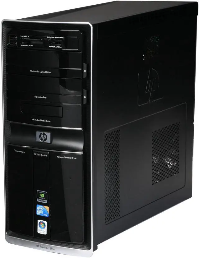 Alt view image 5 of 12 - HP Desktop PC Pavilion Elite E9160F(NP196AA#ABA) Intel Core 2 Quad Q9300 8GB DDR3 1TB HDD NVIDIA GeForce GT 230 Windows Vista Home Premium 64-bit