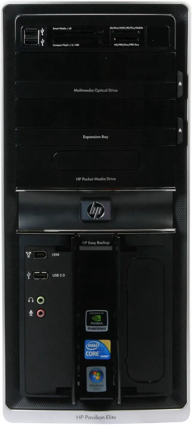 Alt view image 5 of 11 - HP Desktop PC Pavilion Elite E9180F(NP267AA#ABA) Intel Core i7-920 9GB DDR3 1TB HDD NVIDIA GeForce GTS 250 Windows Vista Home Premium 64-bit
