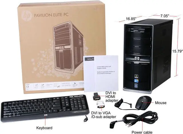 Alt view image 11 of 11 - HP Desktop PC Pavilion Elite E9180F(NP267AA#ABA) Intel Core i7-920 9GB DDR3 1TB HDD NVIDIA GeForce GTS 250 Windows Vista Home Premium 64-bit