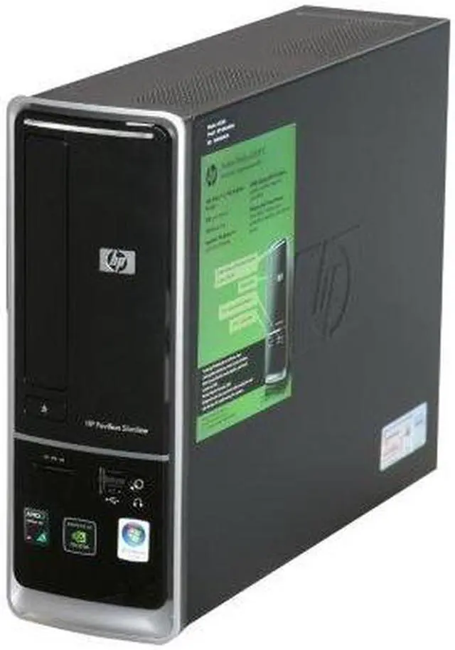 Alt view image 3 of 8 - HP Desktop PC Pavilion Slimline S5120F (NP187AA#ABA) AMD Athlon X2 7750 4GB DDR2 500GB HDD NVIDIA GeForce 6150 SE Windows Vista Home Premium 64-bit