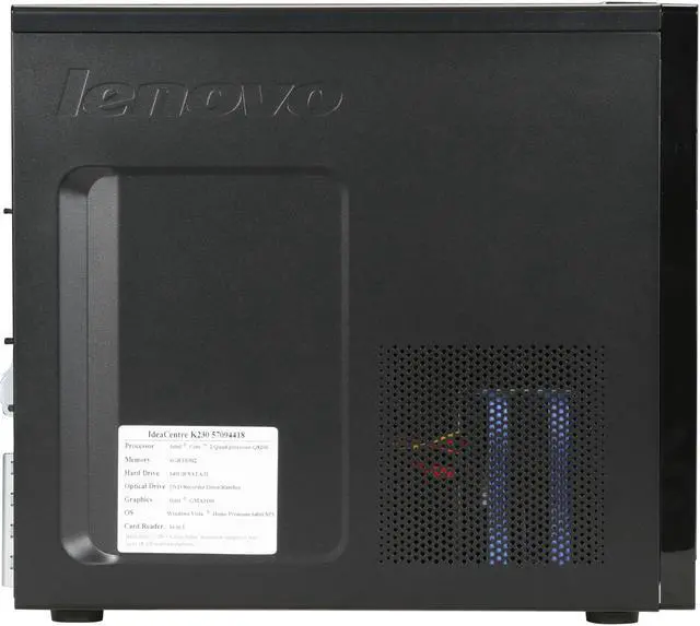 Alt view image 4 of 9 - Lenovo Desktop PC IdeaCentre K230(5359-4GU) Intel Core 2 Quad Q8200 6GB DDR2 640GB HDD Intel GMA 3100 Windows Vista Home Premium 64-bit