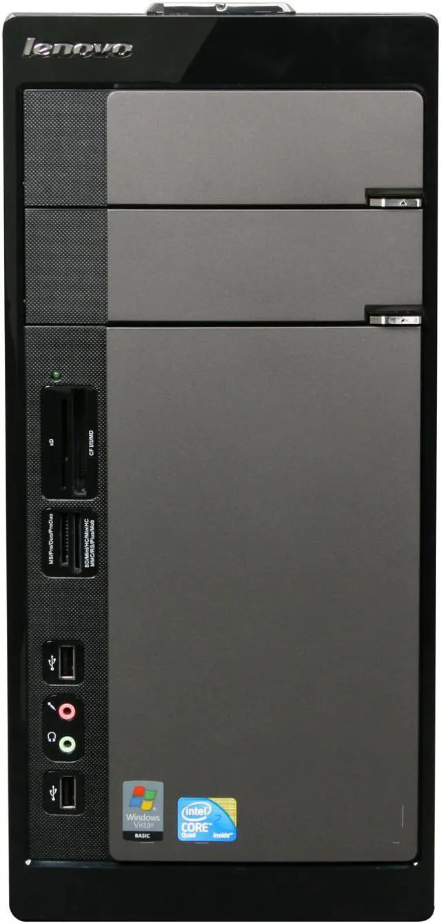 Alt view image 2 of 10 - Lenovo Desktop PC IdeaCentre K230(5359-4PU) Intel Core 2 Quad Q8200 6GB DDR2 640GB HDD Intel GMA 3100 Windows Vista Home Premium 64-bit