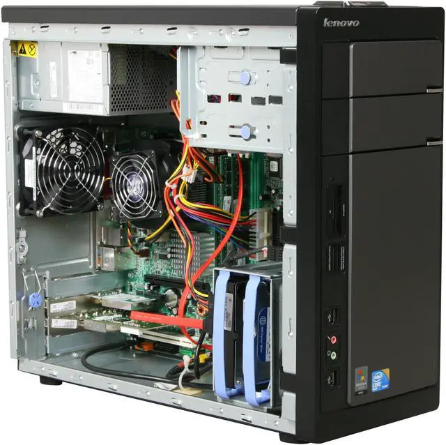 Alt view image 7 of 10 - Lenovo Desktop PC IdeaCentre K230(5359-4PU) Intel Core 2 Quad Q8200 6GB DDR2 640GB HDD Intel GMA 3100 Windows Vista Home Premium 64-bit