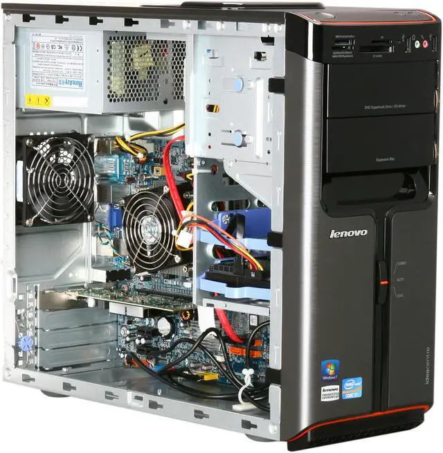 Alt view image 7 of 10 - Lenovo Desktop PC IdeaCentre K330B (77471GU) Intel Core i7-2600 8GB DDR3 1.5TB HDD AMD Radeon HD 6450 (1 GB) Windows 7 Home Premium 64-bit