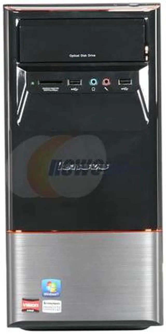 Alt view image 2 of 9 - Lenovo Desktop PC H405 (77231LU) 4GB DDR3 1TB HDD ATI Radeon 3000 Windows 7 Home Premium 64-bit