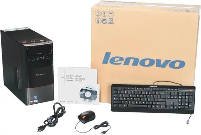 Alt view image 9 of 9 - Lenovo Desktop PC H405 (77231LU) 4GB DDR3 1TB HDD ATI Radeon 3000 Windows 7 Home Premium 64-bit