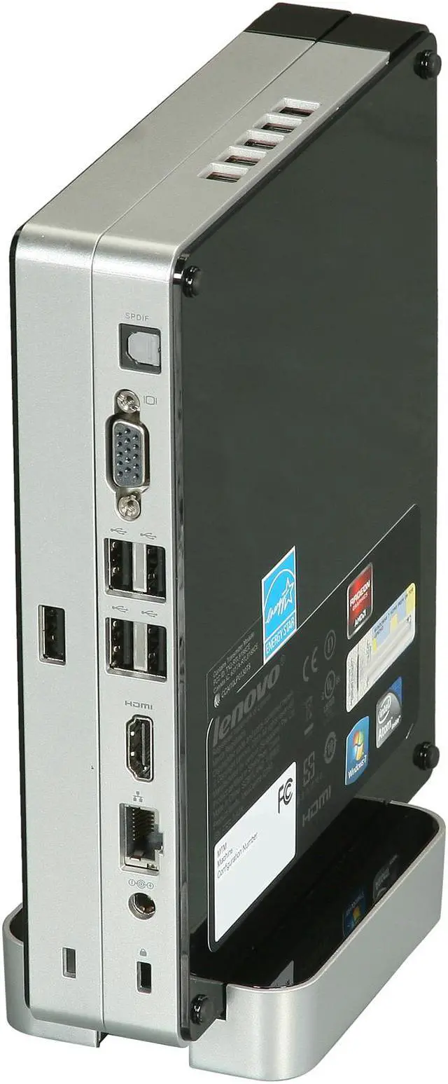 Alt view image 3 of 8 - Lenovo Desktop PC IdeaCentre Q180 (31102NU) Intel Atom D2700 2GB DDR3 320GB HDD AMD Radeon HD 6450A Windows 7 Home Premium 64-bit