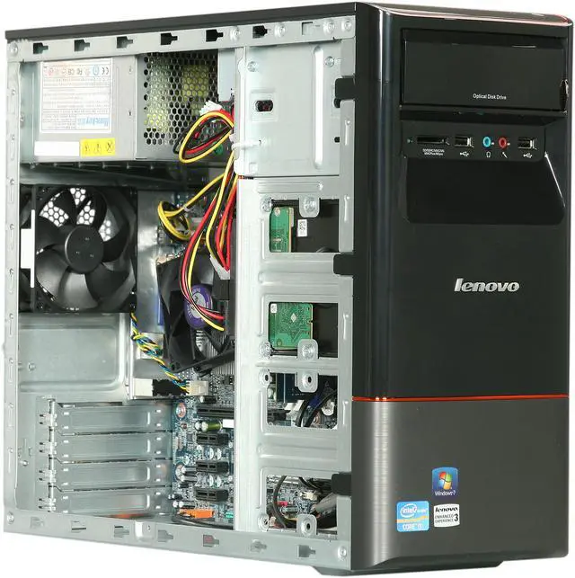Alt view image 7 of 9 - Lenovo Desktop PC H430 (25581BU) Intel Core i5-2320 8GB DDR3 1TB HDD Intel HD Graphics Windows 7 Home Premium 64-Bit