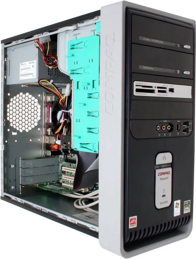 Alt view image 10 of 17 - COMPAQ Desktop PC Presario SR1610NX (ED865AA) 3200+ 256MB DDR 80GB HDD ATI Radeon X300 Windows XP Home