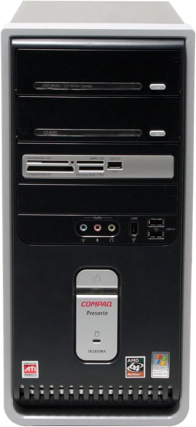 Alt view image 4 of 17 - COMPAQ Desktop PC Presario SR1650NX (ED881AA) 3500+(2.20 GHz) 1GB DDR 250GB HDD ATI Radeon X300 Windows XP Media Center