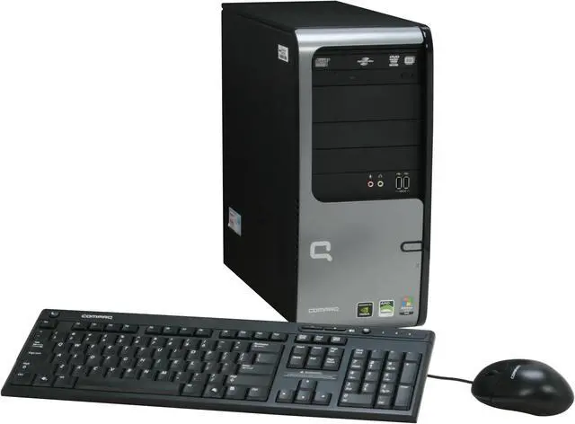 Main image of COMPAQ Desktop PC Presario SR5223WM(GN573AAR) 3600+ 1GB DDR2 120GB HDD NVIDIA GeForce 6150 SE Windows Vista Home Basic