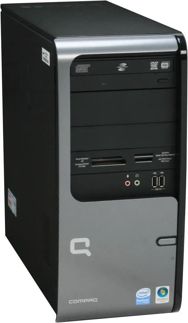 Alt view image 2 of 12 - COMPAQ Desktop PC Presario SR5350F(GX618AAR) Intel Pentium E2160 2GB DDR2 360GB HDD Intel GMA 950 Windows Vista Home Premium