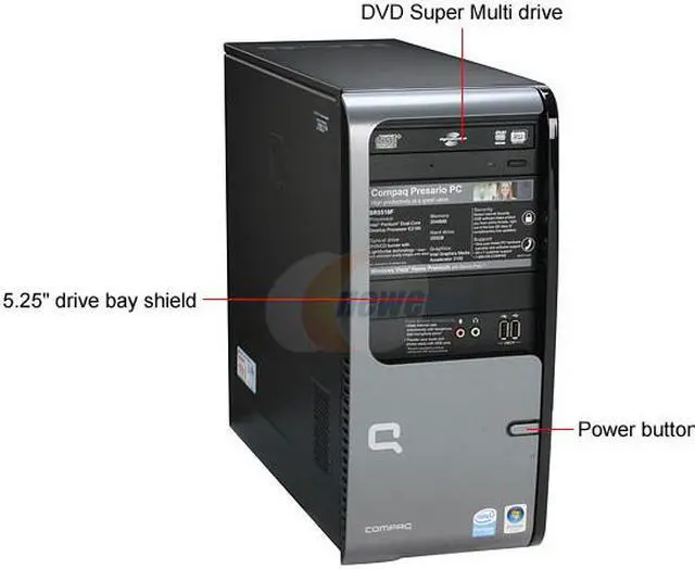 Alt view image 2 of 15 - COMPAQ Desktop PC Presario SR5518F(FJ379AA) Intel Pentium E2180 2GB DDR2 250GB HDD Intel GMA 3100 Windows Vista Home Premium