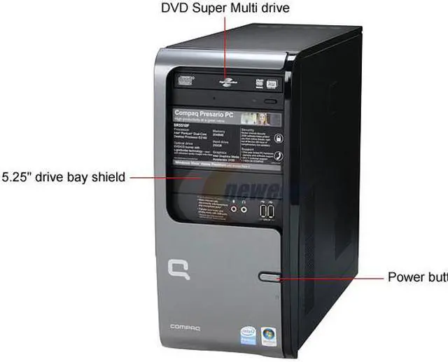 Alt view image 4 of 15 - COMPAQ Desktop PC Presario SR5518F(FJ379AA) Intel Pentium E2180 2GB DDR2 250GB HDD Intel GMA 3100 Windows Vista Home Premium