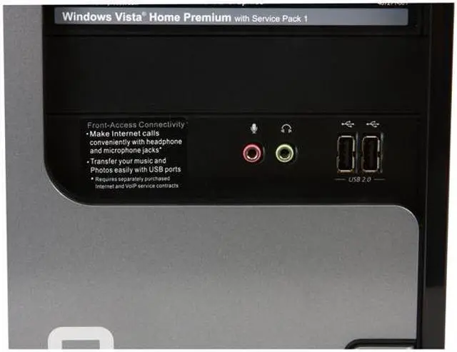 Alt view image 5 of 19 - COMPAQ Desktop PC Presario SR5610F(FK586AA) 4800+ 3GB DDR2 320GB HDD NVIDIA GeForce 6150 SE Windows Vista Home Premium