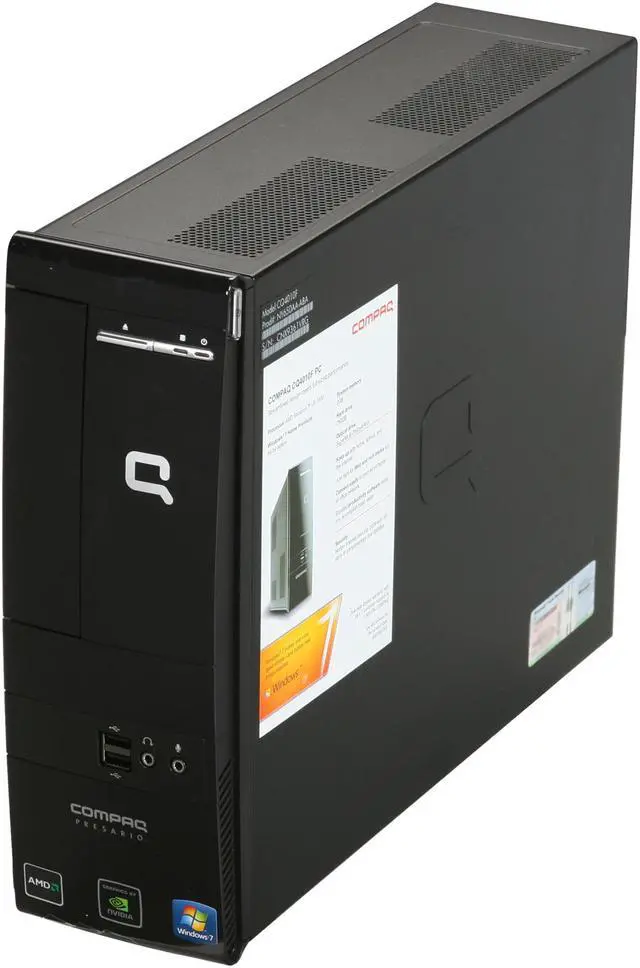 Alt view image 3 of 10 - COMPAQ Desktop PC Presario CQ4010F (NY650AA#ABA) AMD Sempron LE-1300 2GB DDR2 250GB HDD NVIDIA GeForce 6150 SE Windows 7 Home Premium 64-bit