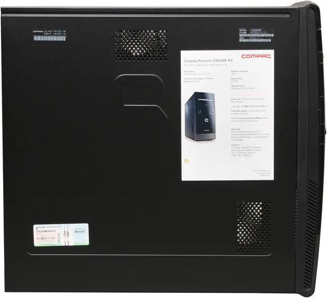Alt view image 4 of 9 - COMPAQ Desktop PC Presario CQ5300F(AY026AA#ABA) AMD Sempron LE-1300 2GB DDR2 320GB HDD NVIDIA GeForce 6150 SE Windows 7 Home Premium 64-bit