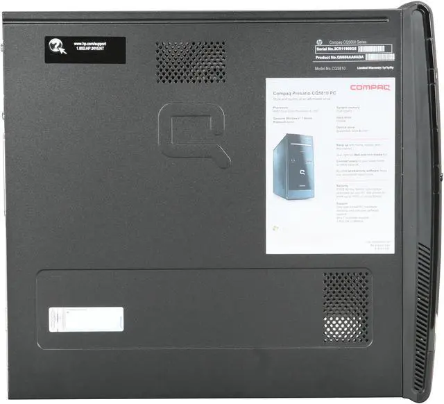 Alt view image 4 of 9 - COMPAQ Desktop PC Presario CQ5810 (QN656AA#ABA) AMD E-350 2GB DDR3 500GB HDD AMD Radeon HD 6310 Windows 7 Home Premium 64-bit