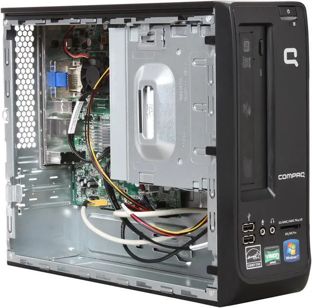 Alt view image 7 of 9 - COMPAQ Desktop PC 100B (XZ846UT#ABA) AMD E-350 2GB DDR3 500GB HDD AMD Radeon HD 6310 Windows 7 Professional 64-bit