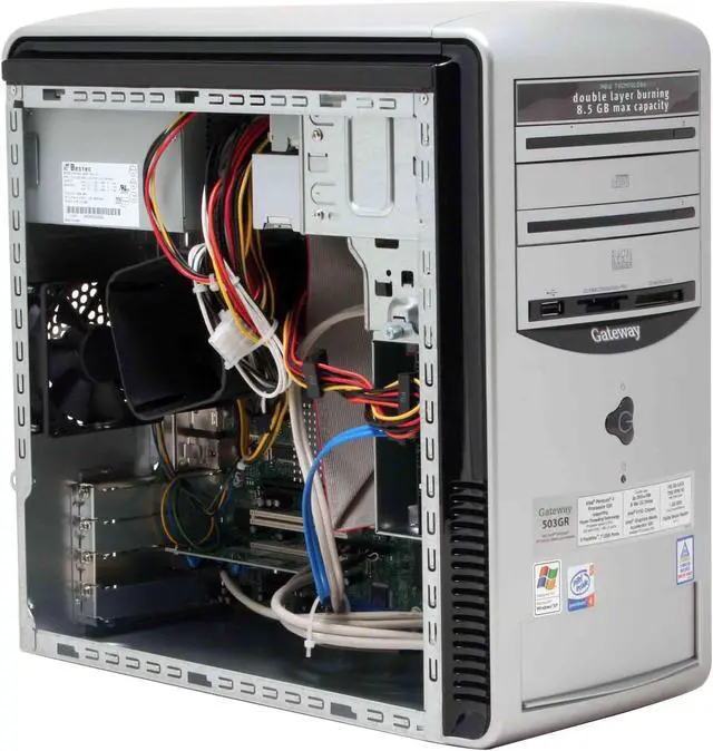 Alt view image 10 of 19 - Gateway Desktop PC 503GR 3.00GHz 1GB DDR 160GB HDD Intel GMA 900 Windows XP Home