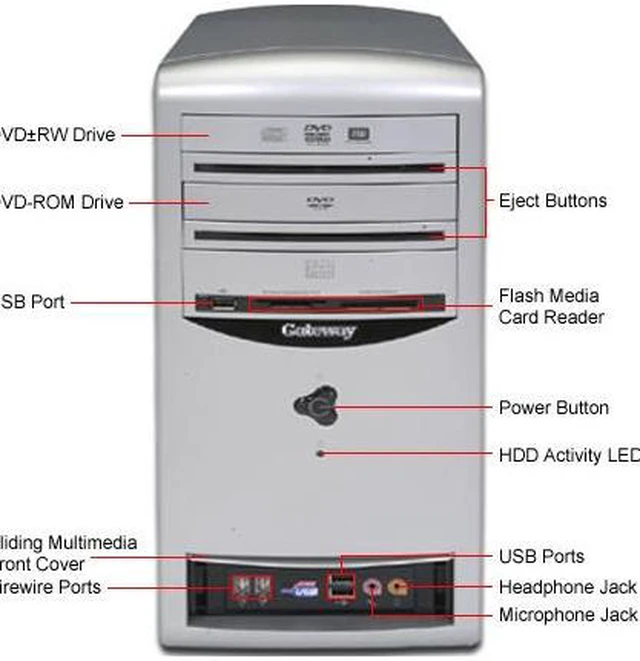 Alt view image 3 of 8 - Gateway Desktop PC 815GM 2.93GHz 512MB DDR 200GB HDD Intel GMA 900 Windows XP Media Center