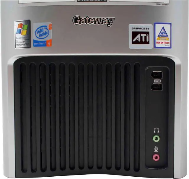 Alt view image 5 of 17 - Gateway Desktop PC 825GM 3.40GHz 1GB DDR 250GB HDD ATI Radeon X300 SE Windows XP Media Center