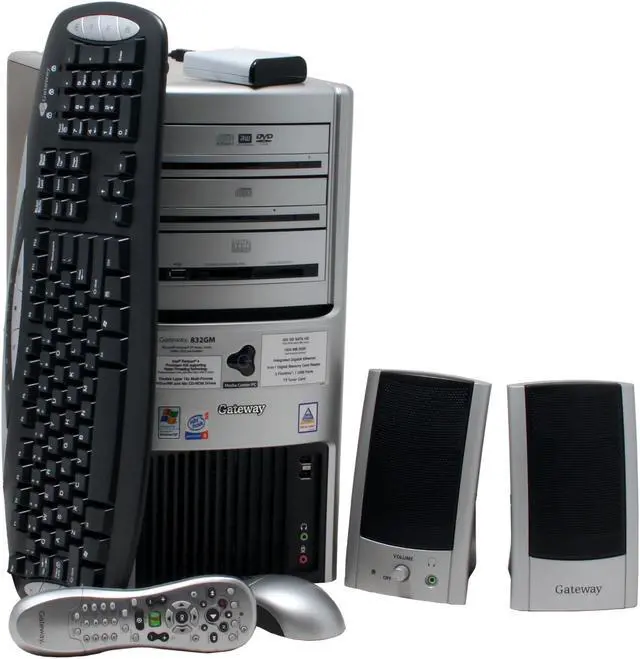Main image of Gateway Desktop PC 832GM Intel Pentium 4 630 1GB DDR 250GB HDD Intel GMA 900 Windows XP Media Center