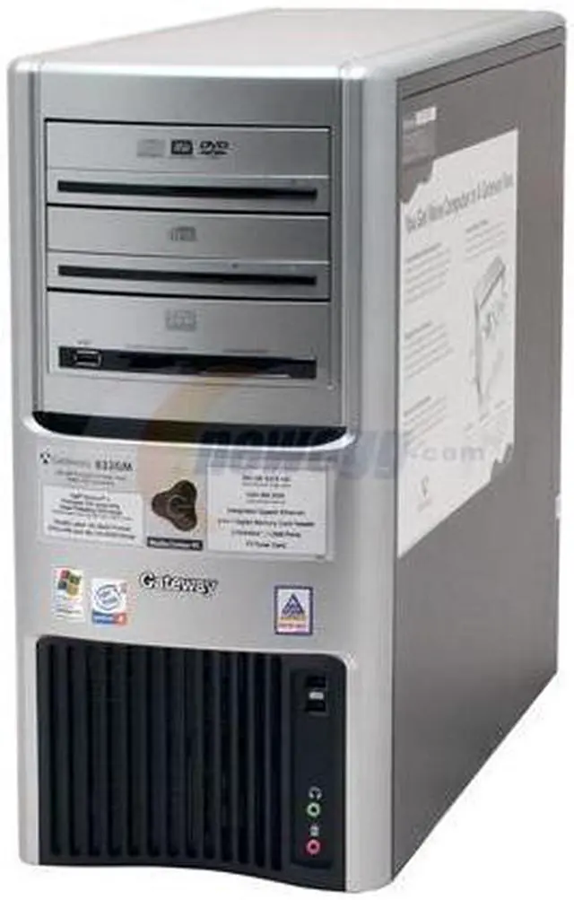 Alt view image 3 of 17 - Gateway Desktop PC 832GM Intel Pentium 4 630 1GB DDR 250GB HDD Intel GMA 900 Windows XP Media Center