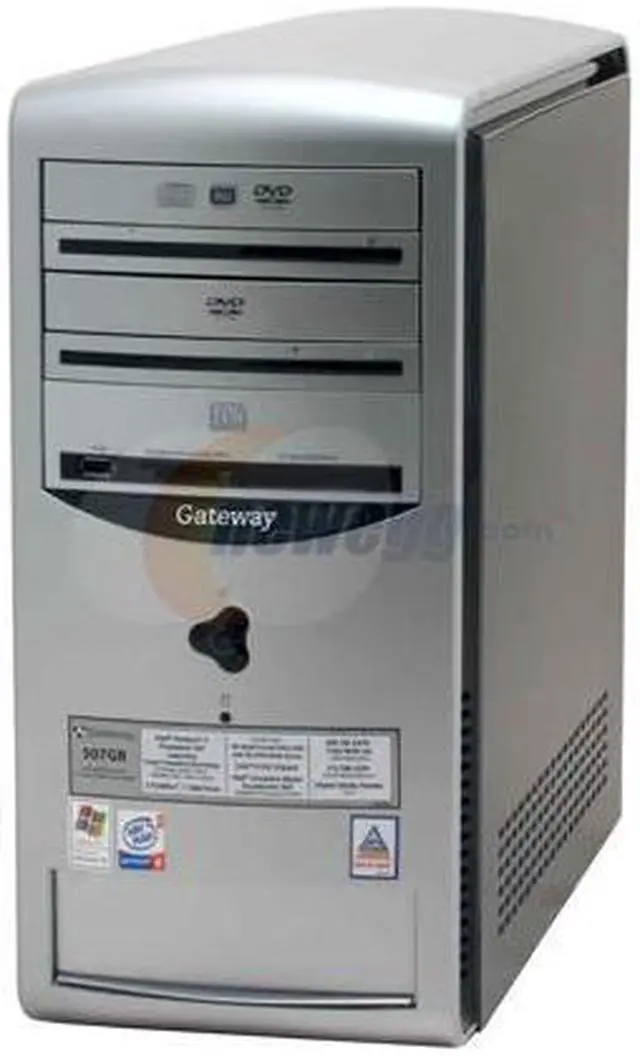 Alt view image 3 of 14 - Gateway Desktop PC 507GR Intel Pentium 4 530 512MB DDR 200GB HDD Intel GMA 900 Windows XP Home