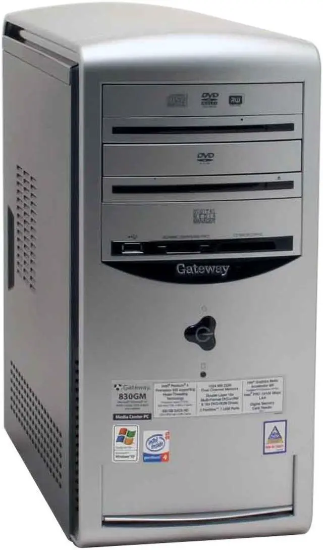 Alt view image 2 of 13 - Gateway Desktop PC 830GM Intel Pentium 4 630 1GB DDR 200GB HDD Intel GMA 900