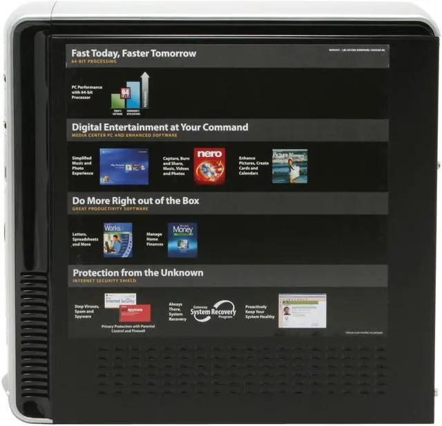 Alt view image 8 of 20 - Gateway Desktop PC 831GM Intel Pentium 4 630 512MB DDR 200GB HDD Intel GMA 900 Windows XP Media Center