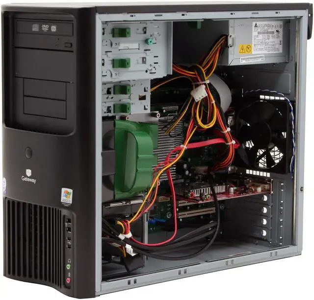 Alt view image 7 of 12 - Gateway Desktop PC E-6610D(277774-2) Intel Core 2 Duo E6600 2GB DDR2 250GB HDD ATI Radeon X1300 Windows XP Professional