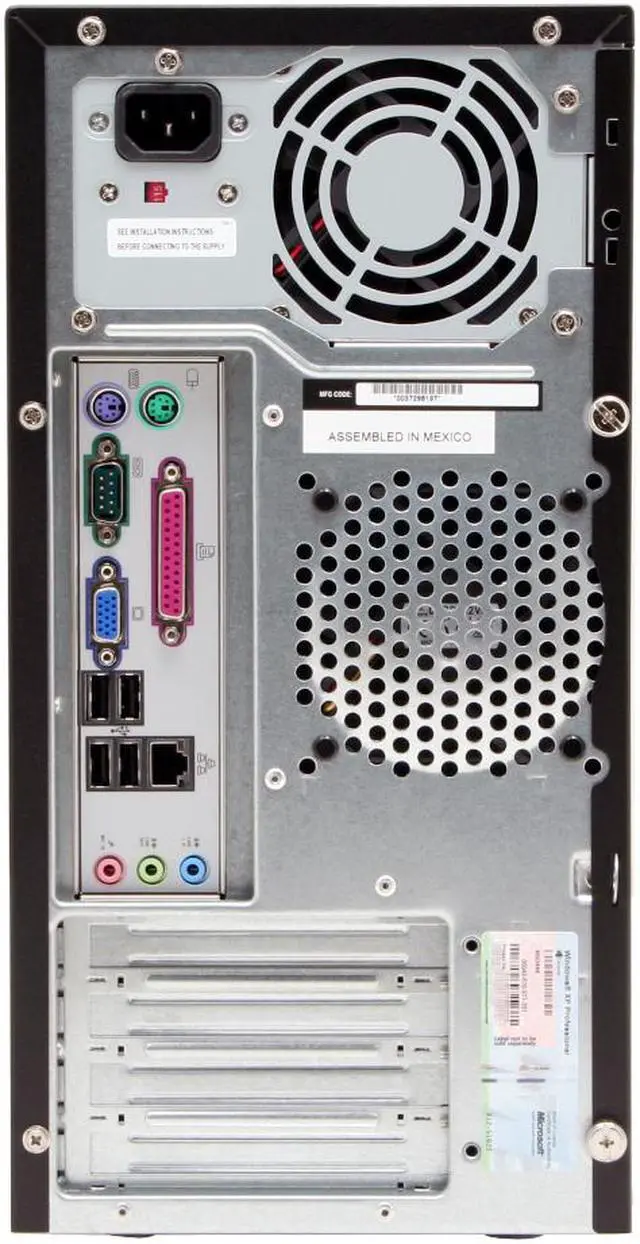 Alt view image 5 of 12 - Gateway Desktop PC E-1500 Series E-1500D (277551-8) Intel Pentium D 805 1GB DDR2 80GB HDD ATI Radeon Xpress 200 Integrated Windows XP Professional