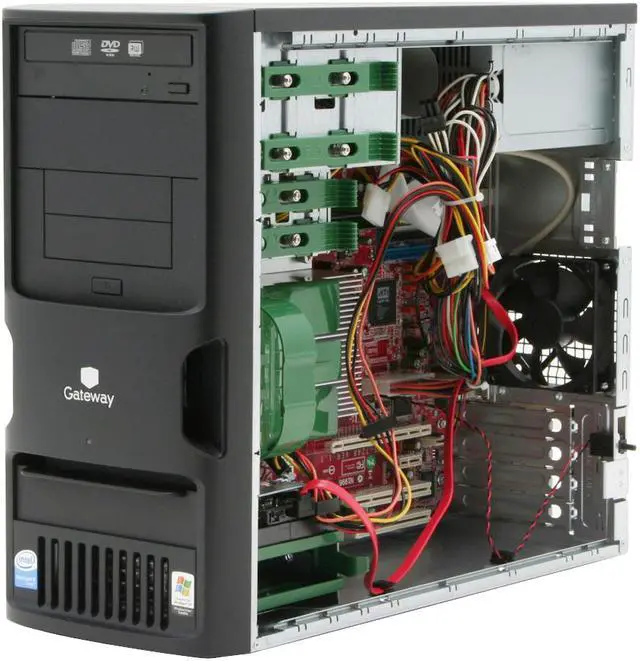 Alt view image 11 of 16 - Gateway Desktop PC E-2600D(277684-3) Intel Pentium D 805 1GB DDR2 160GB HDD ATI Radeon Xpress 200 Integrated Windows XP Professional