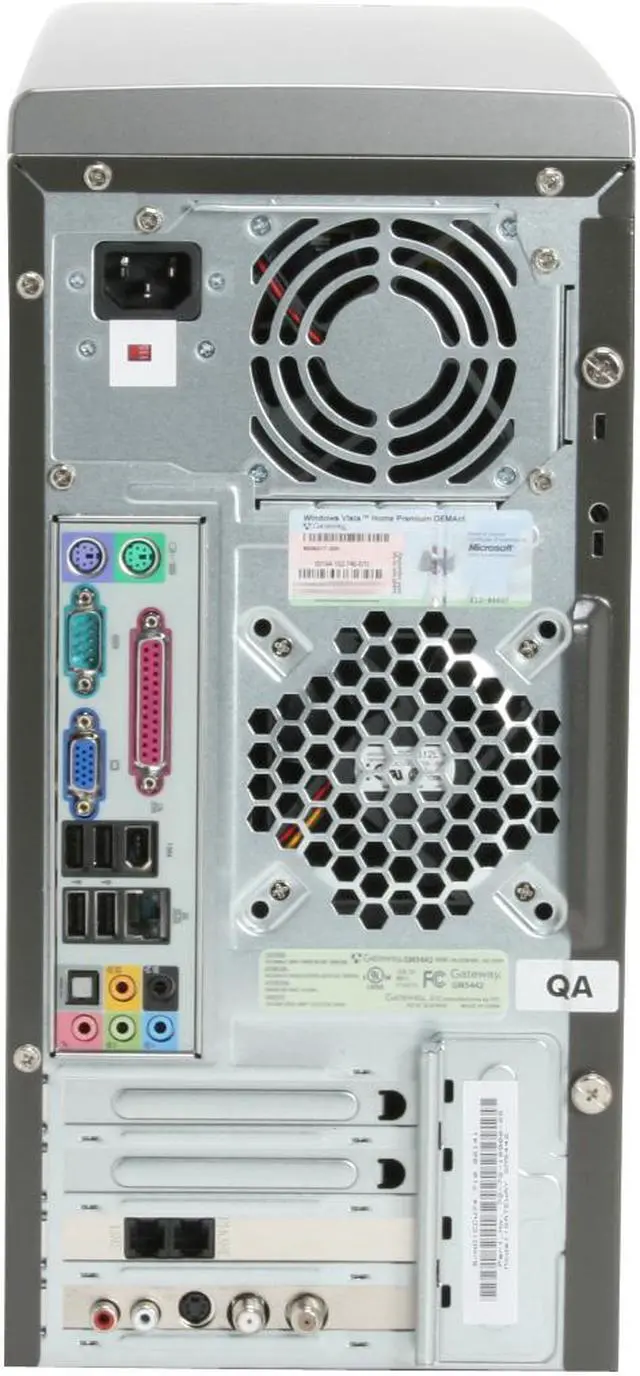 Alt view image 8 of 20 - Gateway Desktop PC GM5442 Intel Core 2 Duo E4400 2GB DDR2 500GB HDD Intel GMA 950 Windows Vista Home Premium