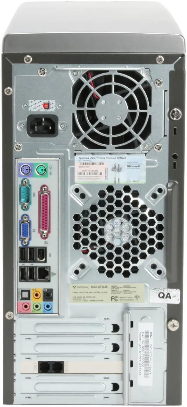 Alt view image 8 of 20 - Gateway Desktop PC GT5438 Intel Core 2 Duo E4300 2GB DDR2 320GB HDD Intel GMA 950 Windows Vista Home Premium