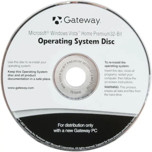 Alt view image 18 of 20 - Gateway Desktop PC GT5438 Intel Core 2 Duo E4300 2GB DDR2 320GB HDD Intel GMA 950 Windows Vista Home Premium