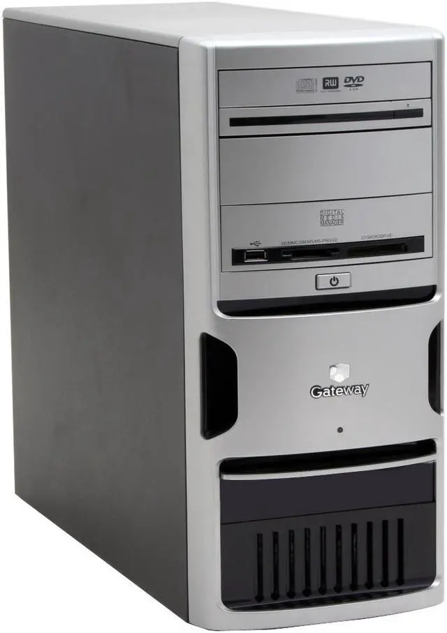 Alt view image 2 of 19 - Gateway Desktop PC GT4024 - RA Intel Pentium D 805 1GB DDR2 250GB HDD ATI Radeon Xpress 200 Integrated Windows XP Media Center Edition 2005