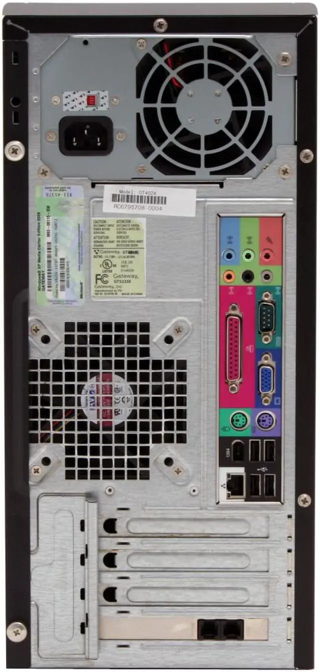 Alt view image 7 of 19 - Gateway Desktop PC GT4024 - RA Intel Pentium D 805 1GB DDR2 250GB HDD ATI Radeon Xpress 200 Integrated Windows XP Media Center Edition 2005