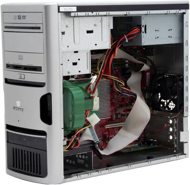 Alt view image 10 of 19 - Gateway Desktop PC GT4024 - RA Intel Pentium D 805 1GB DDR2 250GB HDD ATI Radeon Xpress 200 Integrated Windows XP Media Center Edition 2005