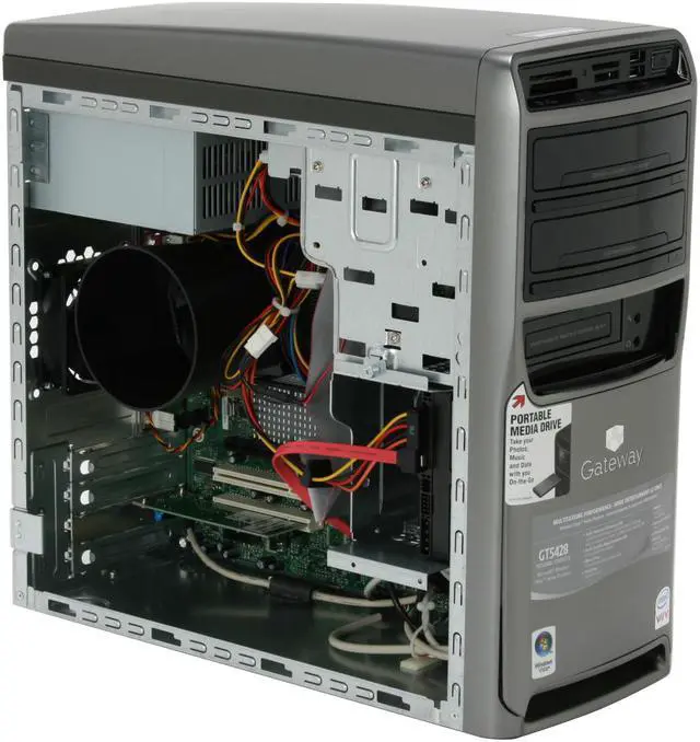 Alt view image 11 of 19 - Gateway Desktop PC GT5428 Intel Pentium D 935 1GB DDR2 250GB HDD Intel GMA 950 Windows Vista Home Premium