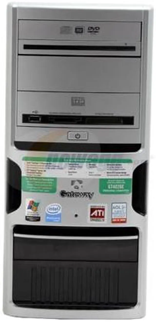 Alt view image 3 of 17 - Gateway Desktop PC GT4026E - RA Intel Pentium D 805 2GB DDR2 250GB HDD ATI Radeon Xpress 200 Integrated Windows XP Media Center Edition 2005