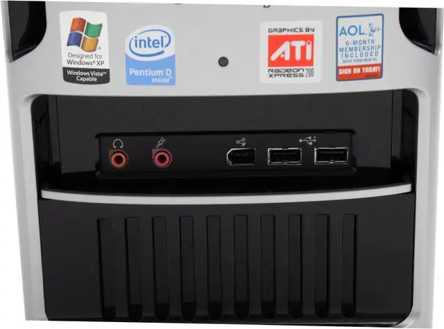 Alt view image 5 of 17 - Gateway Desktop PC GT4026E - RA Intel Pentium D 805 2GB DDR2 250GB HDD ATI Radeon Xpress 200 Integrated Windows XP Media Center Edition 2005