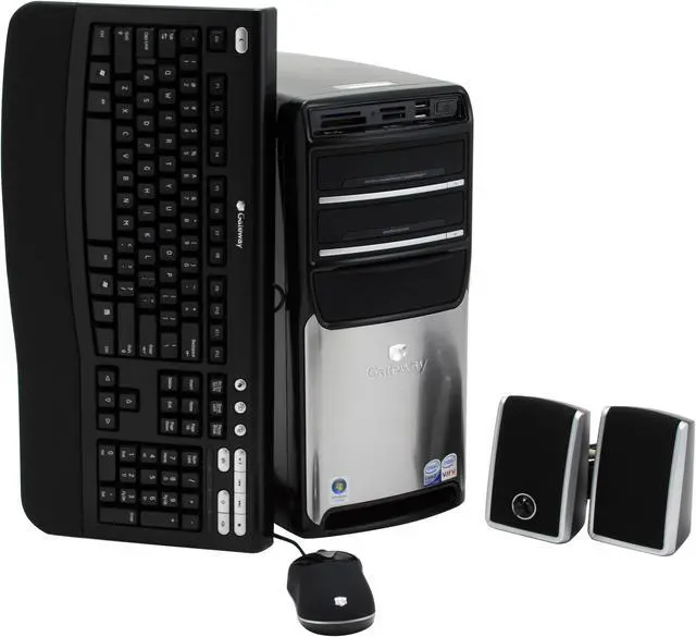 Main image of Gateway Desktop PC GT5636E Intel Core 2 Quad Q6600 2GB DDR2 400GB HDD Intel GMA 3000 Windows Vista Home Premium