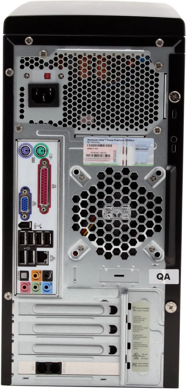 Alt view image 5 of 18 - Gateway Desktop PC GT5636E Intel Core 2 Quad Q6600 2GB DDR2 400GB HDD Intel GMA 3000 Windows Vista Home Premium