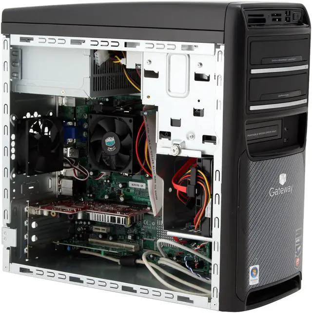 Alt view image 13 of 19 - Gateway Desktop PC GT5662 AMD Phenom X4 9500 3GB DDR2 500GB HDD ATI Radeon HD 2400XT Windows Vista Home Premium