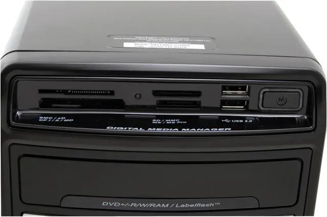 Alt view image 8 of 19 - Gateway Desktop PC GT5662 AMD Phenom X4 9500 3GB DDR2 500GB HDD ATI Radeon HD 2400XT Windows Vista Home Premium