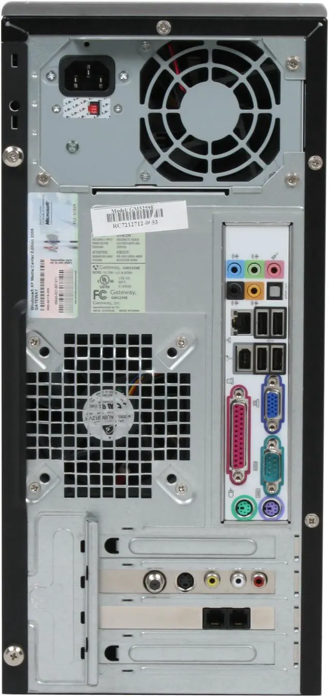 Alt view image 11 of 12 - Gateway Desktop PC GM5259e - RA AMD Phenom II X4 820 1GB DDR2 200GB HDD Intel GMA 950 Windows XP Media Center